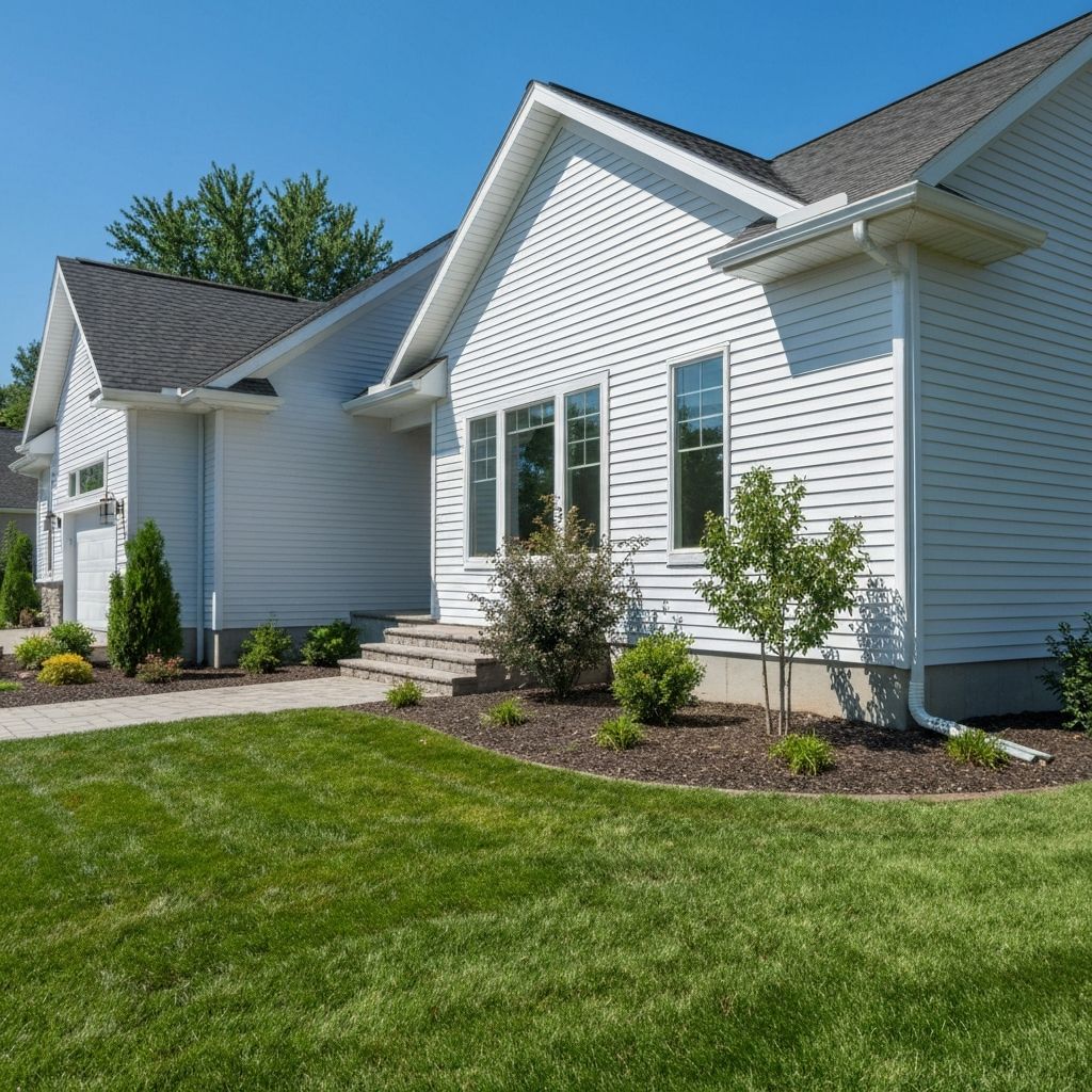 New vinyl siding installation